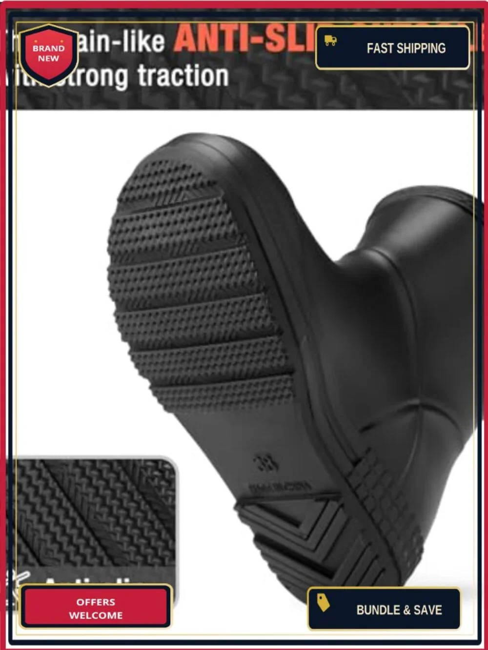 Women's Waterproof Rain Boots Ankle Rubber Chelsea Garden Shoes